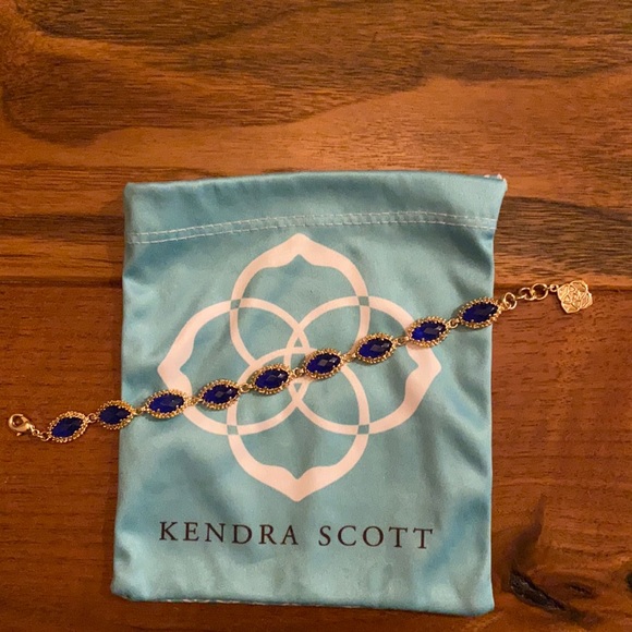 Kendra Scott Jana Cobalt Blue Stones & Gold Bracelet - Picture 5 of 10
